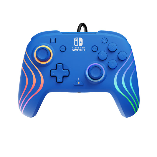 PDP Afterglow Wave Bleu USB Manette de jeu Analogique/Numérique Nintendo Switch, Nintendo Switch OLED