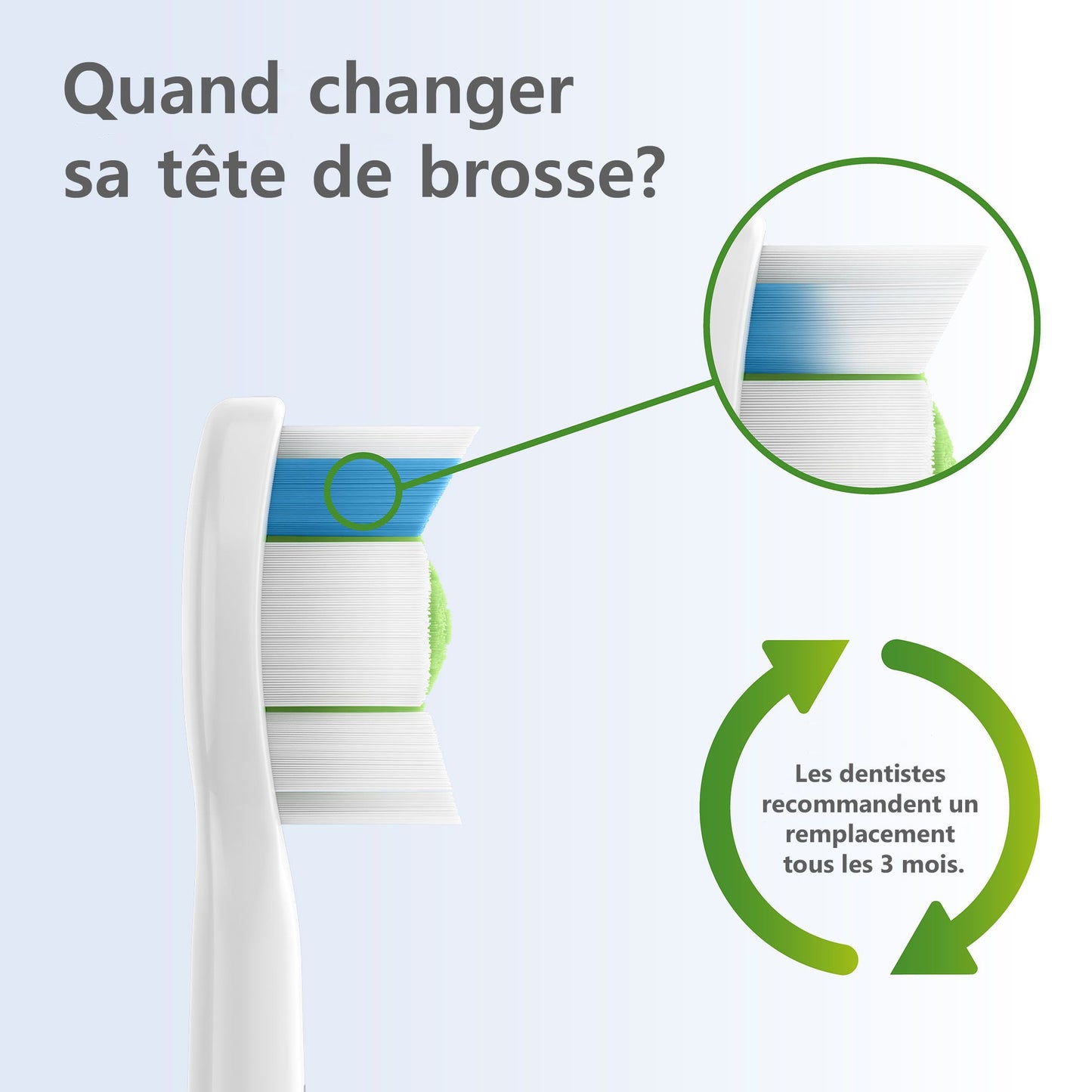 Philips W2 Optimal White HX6064/10 Lot de 4 + blanc + têtes de brosse soniques