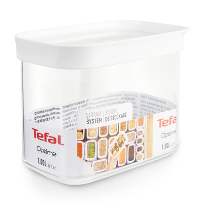 Tefal Optima N1141010 boîte hermétique alimentaire Autres 1 L Transparent, Blanc 1 pièce(s)