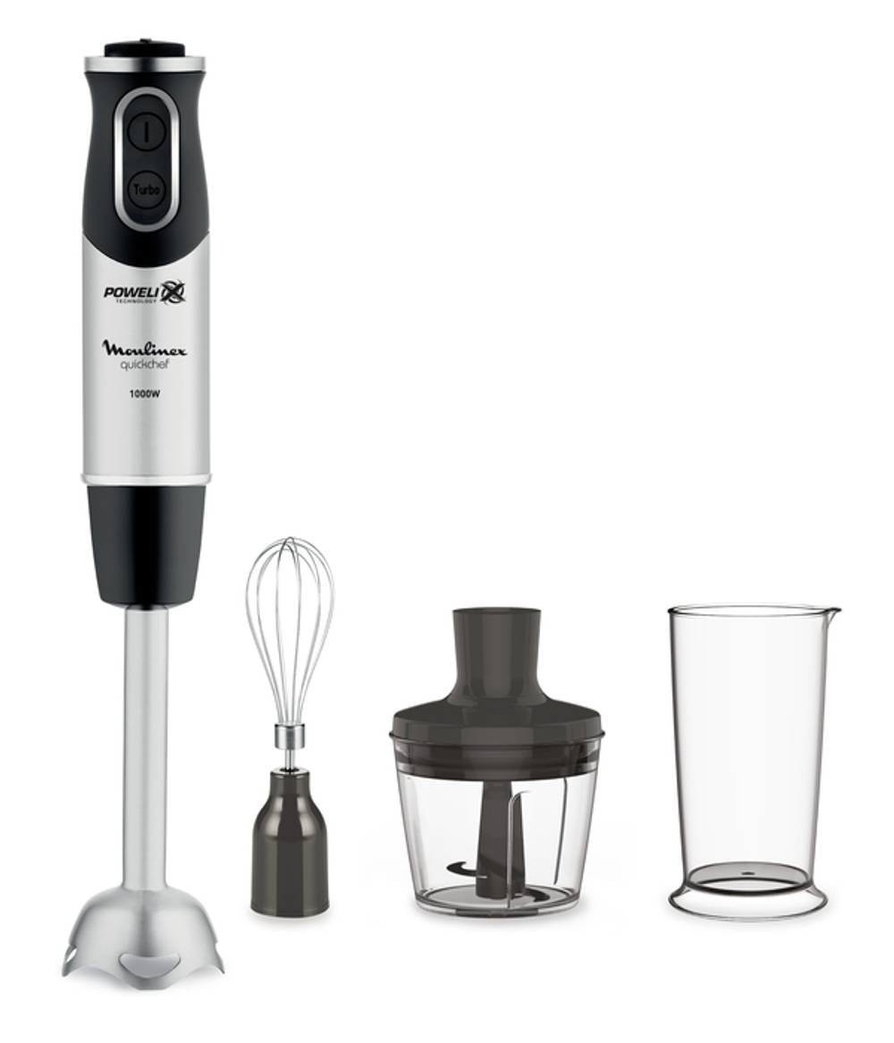 Moulinex PerfectMix+ DD6A5 blender Mélangeur par immersion 1000 W Noir, Acier inoxydable