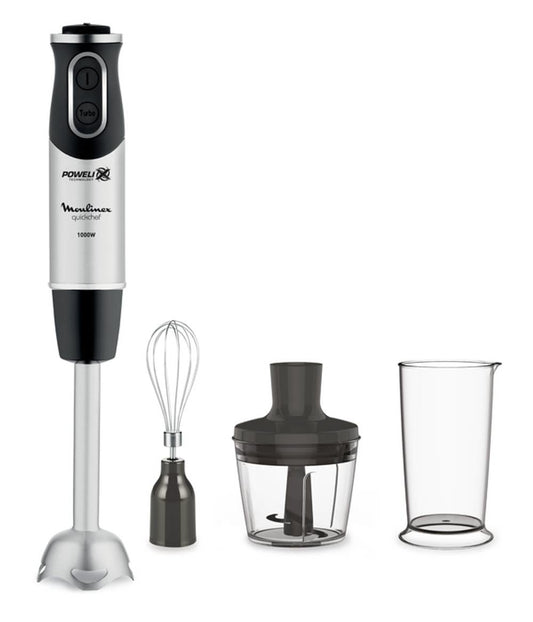 Moulinex PerfectMix+ DD6A5 blender Mélangeur par immersion 1000 W Noir, Acier inoxydable