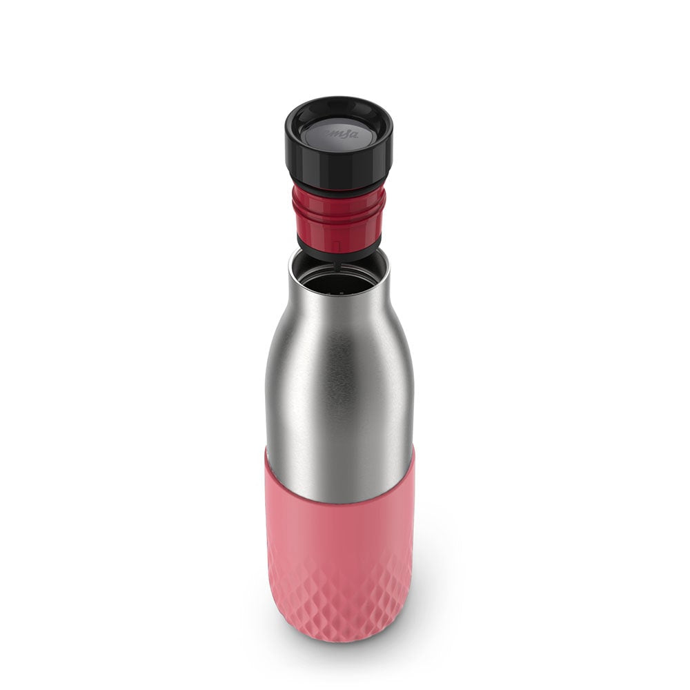 EMSA Bludrop Sleeve N3110800 gourde Fitness, Sports 500 ml Acier inoxydable Corail, Acier inoxydable