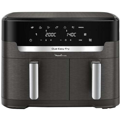 Moulinex EZ942HF0 friteuse Double 11 L Autonome 2020 W Friteuse d’air chaud Charbon de bois