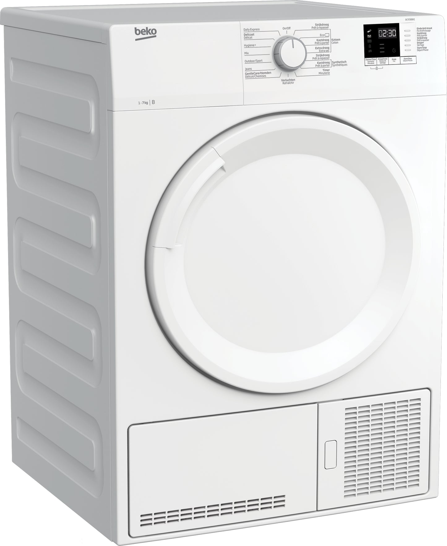 Beko DC7230BX1 sèche-linge Pose libre Charge avant 7 kg B Blanc