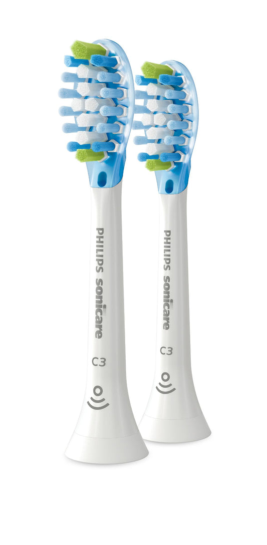 Philips C3 Premium Plaque Defence HX9042/17 Lot de 2 + blanc + têtes de brosse à dents soniques