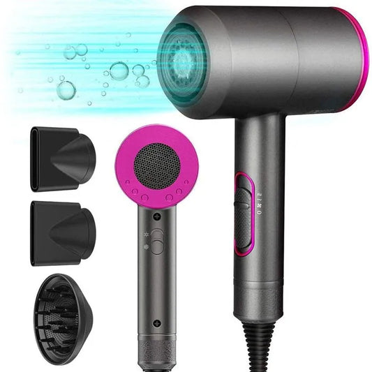 Sèche Cheveux 2000W DOOSL Sèche-Cheveux Ionique Professionnel Soins Capillaire à Température Constante 3 Embouts 3 Vitesse